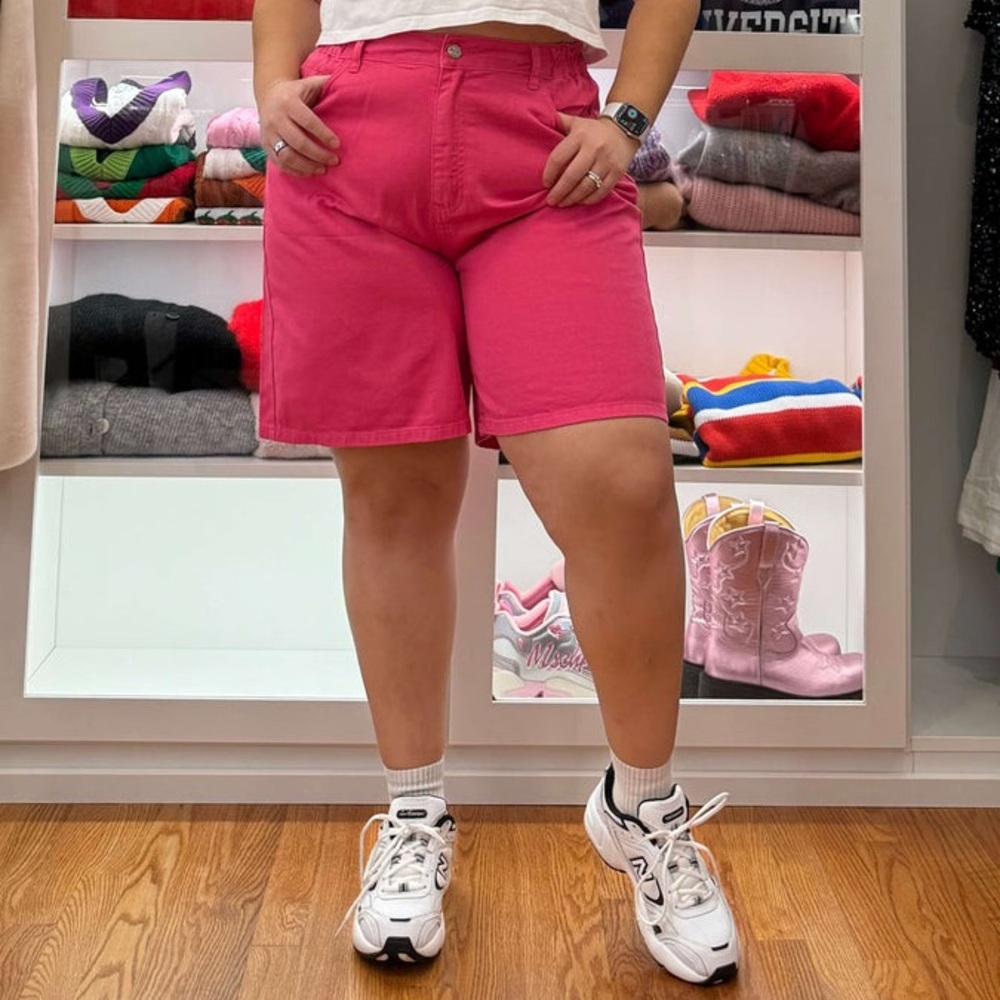 Hot Pink Denim Shorts - NWOT